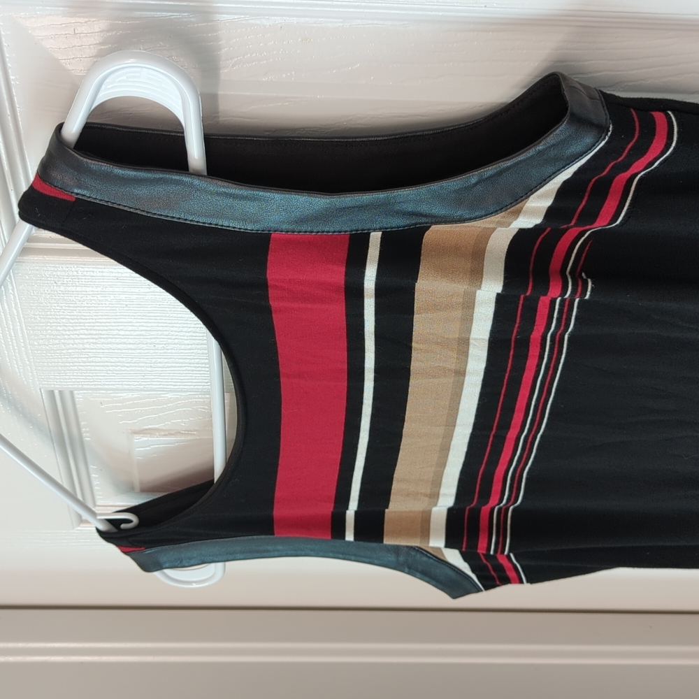 White House Black Market Black and Multicolor Striped Dress - Picture 3 of 9
